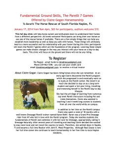 Jan 17th 2015 Parelli 7 games ground clinic